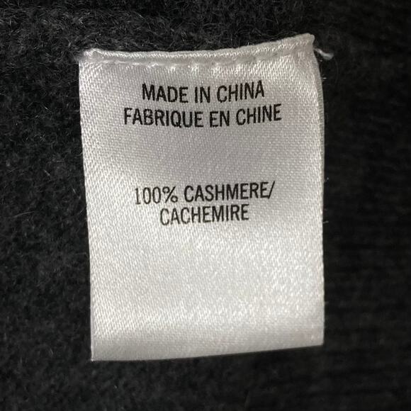 Nwot THEORY Sweater Women L Cashmere Grey Scoop-Neck Long-Sleeve - Picture 6 of 9